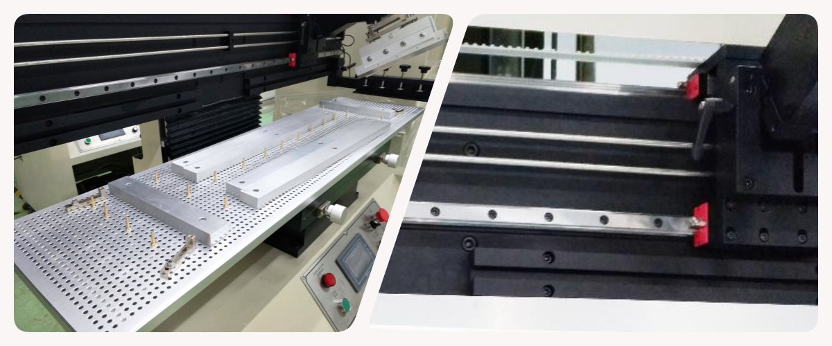Platform and Drive system of semi-auto smt printer Platform dan sistem penggerak printer smt semi-otomatis