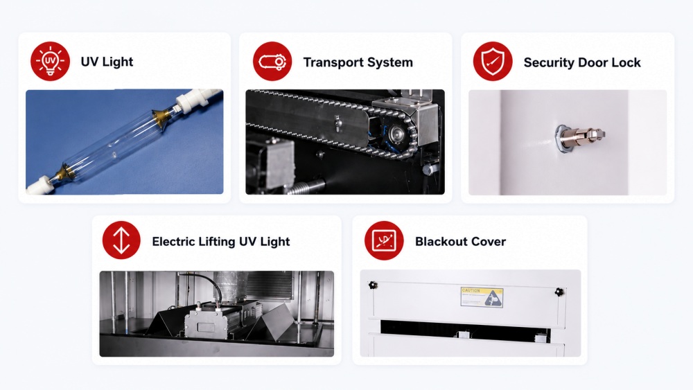 Top advantages of I.C.T-U2 UV Curing Oven Keunggulan utama dari ICT-U2 UV Curing Oven