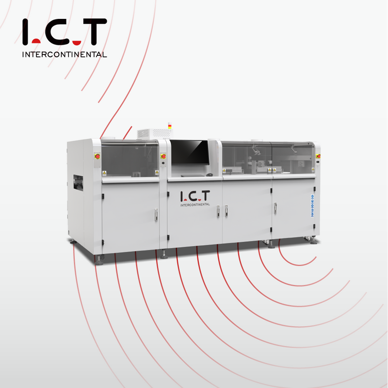 ICT-SS550P1 |Mesin Penyolderan Gelombang Selektif PCB Online Otomatis Penuh dengan 2 Pot Solder 