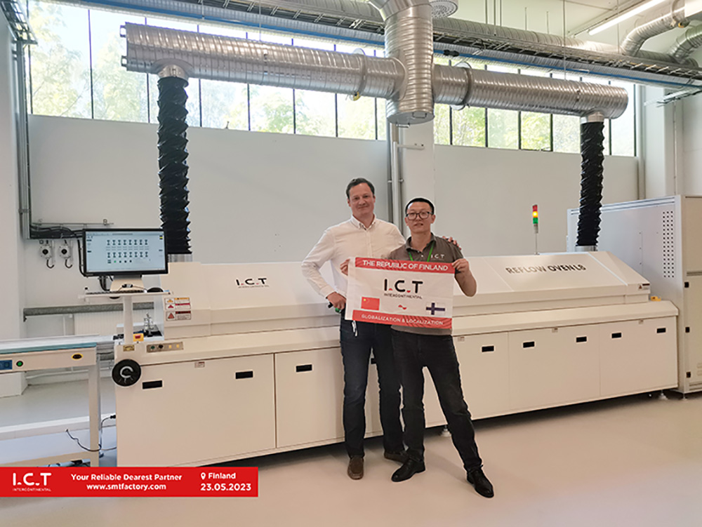 Oven reflow pabrik Pelanggan Finlandia