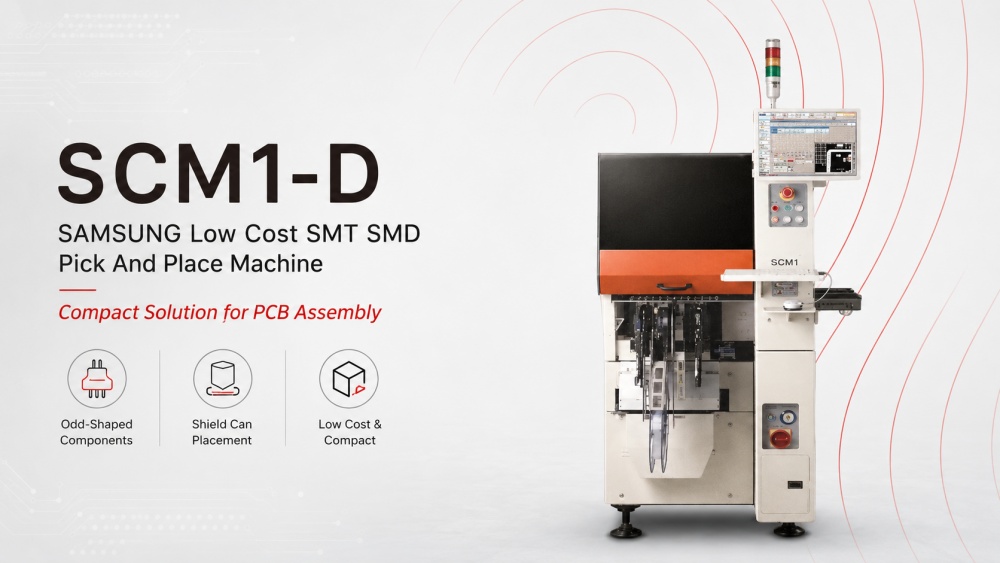 SCM1-D SAMSUNG Mesin Pilih Dan Tempat SMT SMD Biaya Rendah