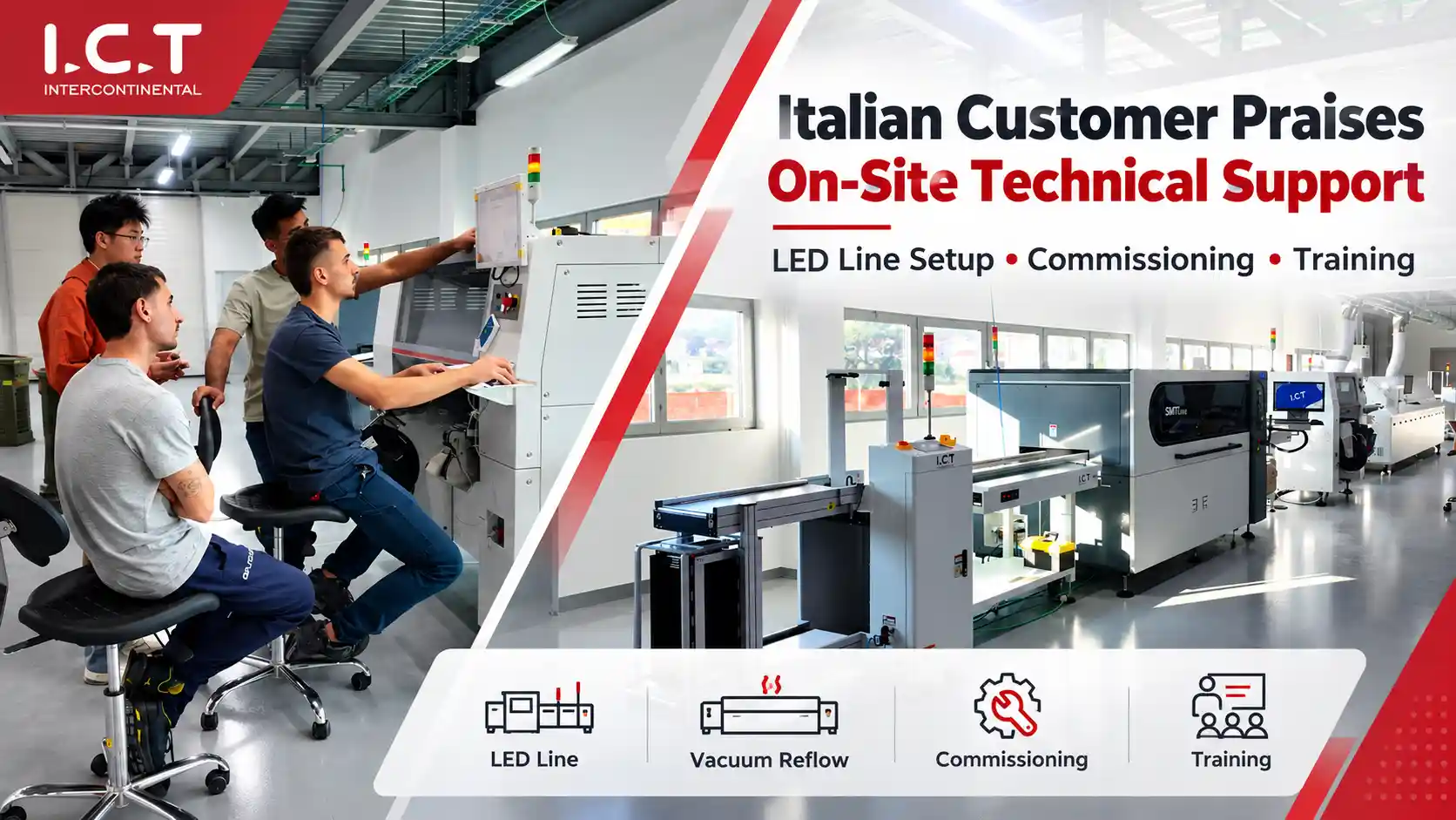 Produsen LED Italia Memuji Dukungan Teknis TIK di Lokasi untuk Lini Produksi LED Baru.webp